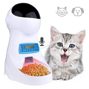 3L Automatic Pet Food Feeder With Voice Recording Pets food Bowl For Medium Small Dog Cat LCD Screen Dispensers 4 times One Day