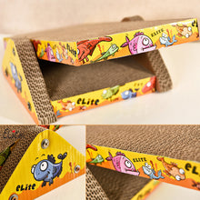 Load image into Gallery viewer, Cat Scratch Board Corrugated Paper Funny Cat Toy Teeterboard Seesaw Scratcher Claws Care Board Cat Scratch Sleeping Playing Mat